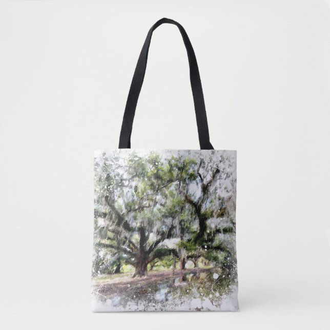 *~* Live Oak New Orleans Living Oaks Art Painting Tote Bag (Front)