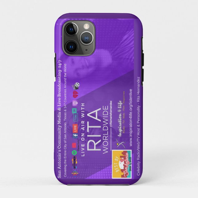 Live On Air with Rita Phone Case for iPhone 11 Pro (Back)