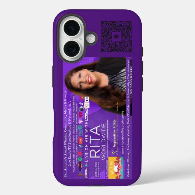 Live On Air with Rita Phone Case for iPhone 16 (Back)