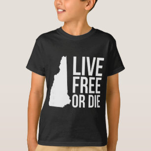 Live Or Die Nh Motto New Hampshire Map T-Shirt