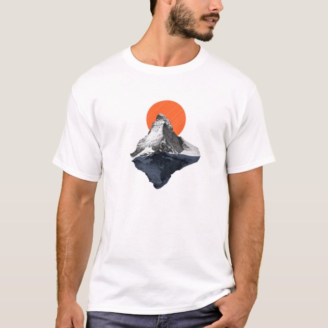 Live Outdoors, Hiking Mountains T-Shirt (Front)