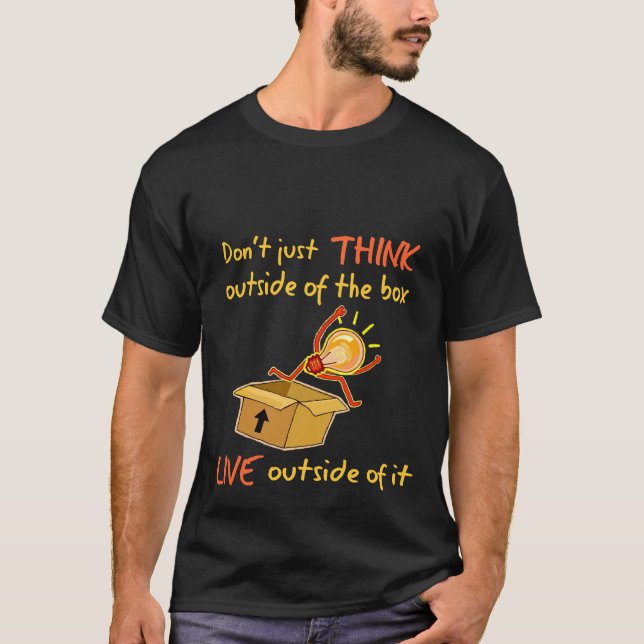 Live Outside the Box shirt - dark (Front)