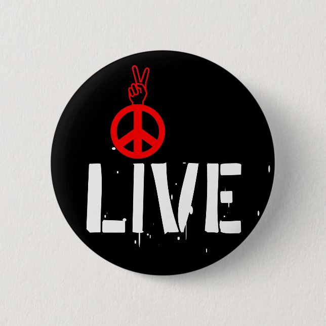 Live Peace - Strawberry Fields NYC 6 Cm Round Badge (Front)