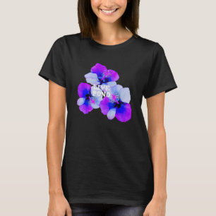 Live Pono Hawaiian Hibiscus Purple Blue Floral T-Shirt