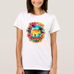 LIVE PONO Surf Hawaii righteousness balance Ohana  T-Shirt