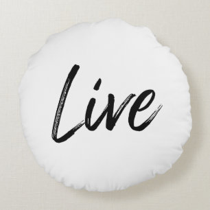 Live Print Round Throw Pillow