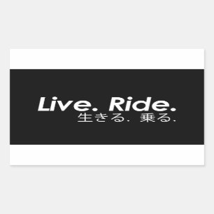 Live. Ride. Rectangular Sticker
