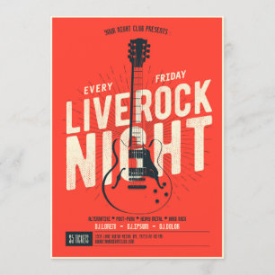 Live rock night music promotion flyer Announcement