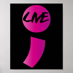 Live Semicolon Suicide Awareness Suicidal Depress  Poster
