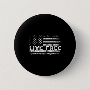 Live Shirt – Vintage Distressed Usa Flag Graphic T 6 Cm Round Badge