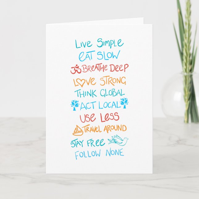 Live Simple 2 Thank You Card (Front)
