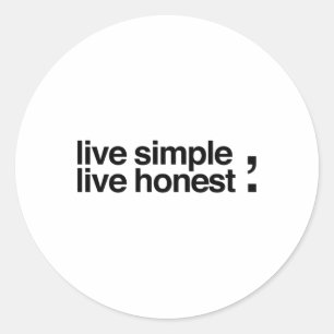 Live Simple Classic Round Sticker