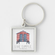 Live Simple Quote Nautical Summer Beach Hut Cabana