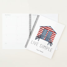 Live Simple Quote Nautical Summer Beach Hut Cabana