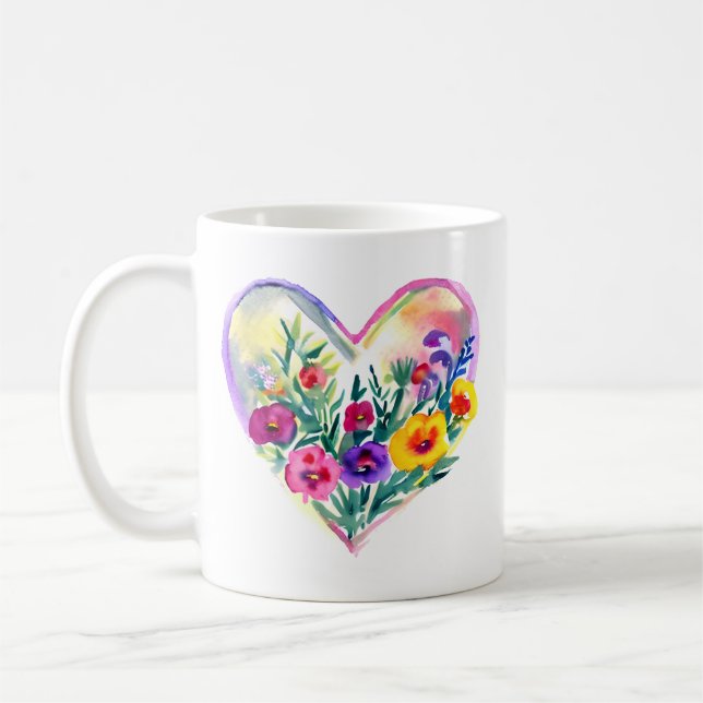 Live Simply, Bloom Wildly Coffee Mug (Left)