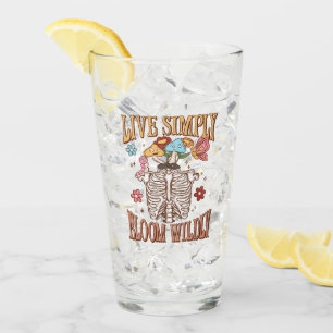 Live Simply, Bloom Wildly Glass