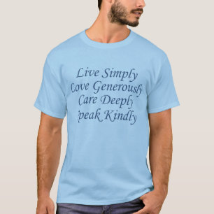 Live Simply blue T-Shirt