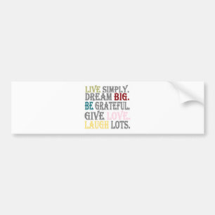 Live Simply Bumper Sticker