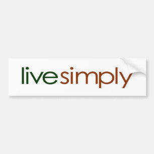 Live Simply Bumper Sticker