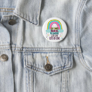 Live Simply Dream Big Be Grateful Give Love 6 Cm Round Badge