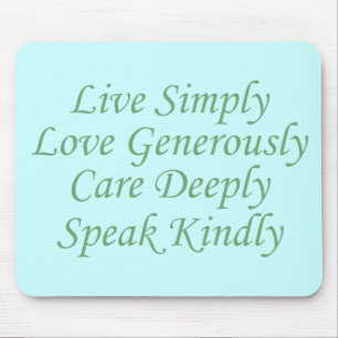 Live Simply green Mouse Pad