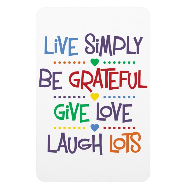 Live Simply Magnet (Vertical)