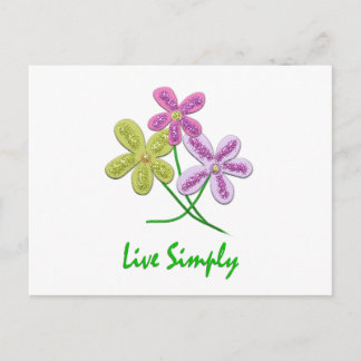 Live Simply Postcard