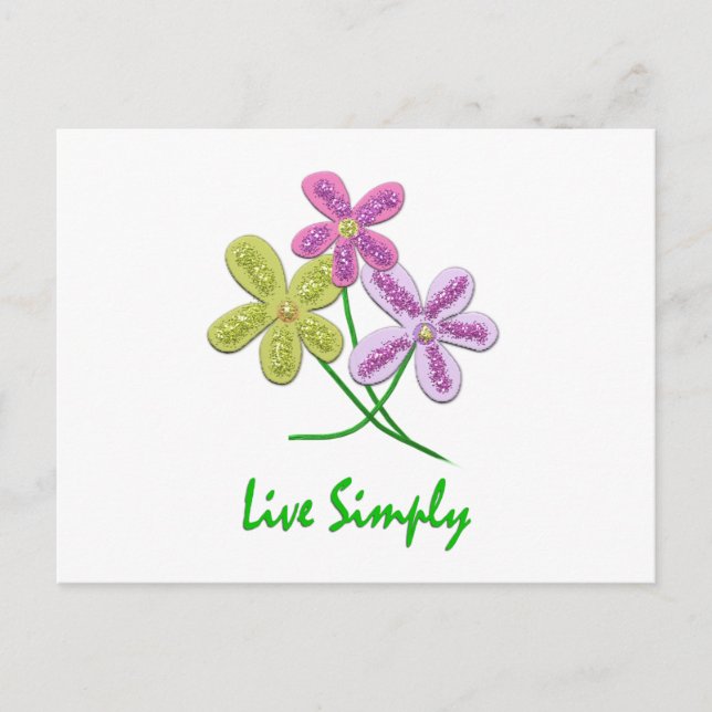 Live Simply Postcard (Front)