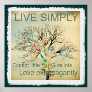 Live Simply Poster