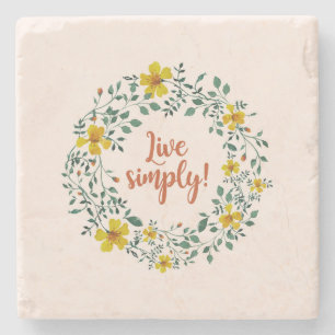LIVE SIMPLY! STONE COASTER