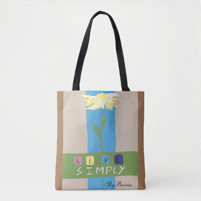Live Simply Tote Bag (Front)