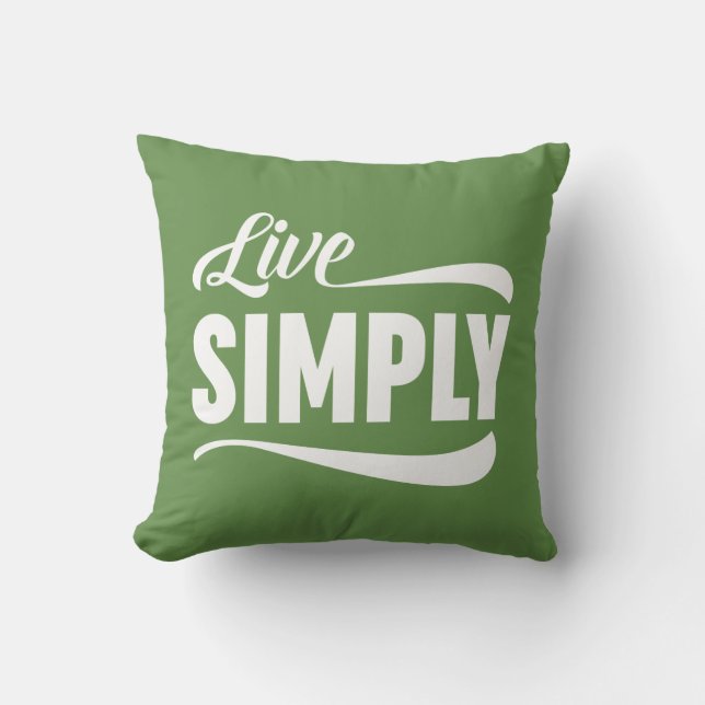 Live Simply Typography Cushion (Front)