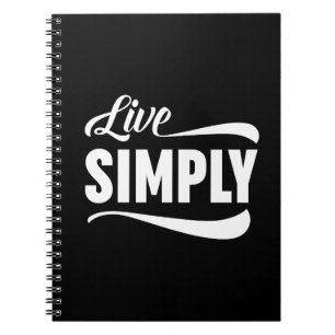 Live Simply Typography Notebook