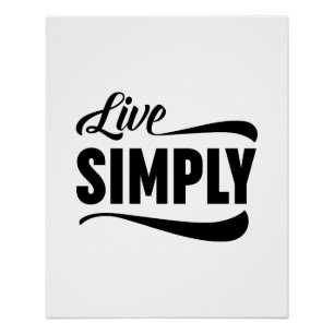 Live Simply Typography Poster
