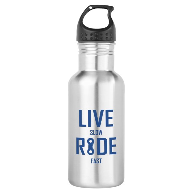 Live Slow Ride Fast Cycling 532 Ml Water Bottle (Front)