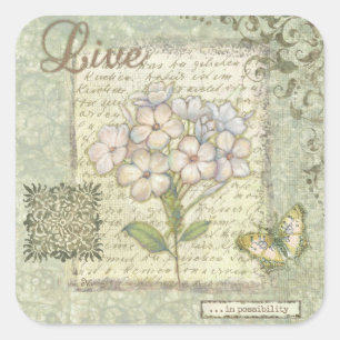 Live Square Sticker