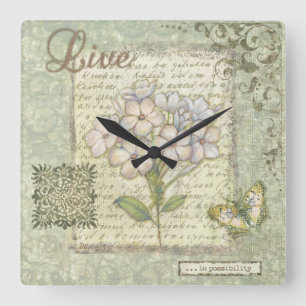 Live Square Wall Clock