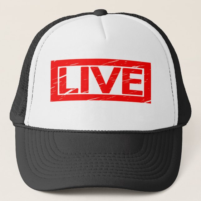 Live Stamp Trucker Hat (Front)