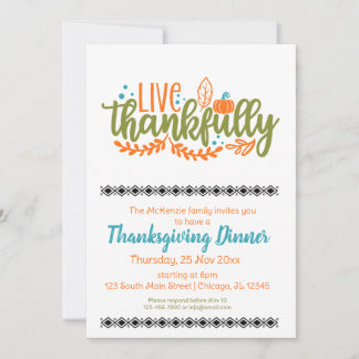 Live thankfully invitation