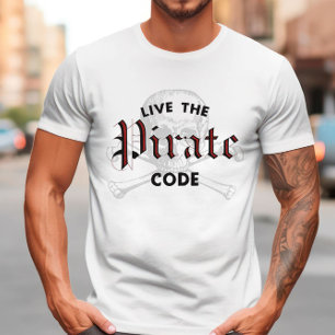 Live the Pirate Code Skull & Crossbones T-Shirt