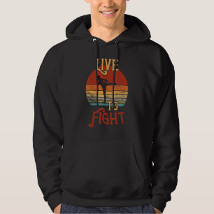 Live To Fight Boxer Or Kickboxing Hoodie