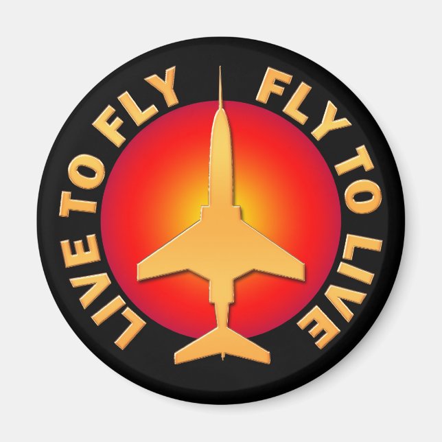 Live To Fly Fly To Live Magnet (Front)