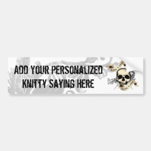 Live to Knit Customisable Bumper Sticker