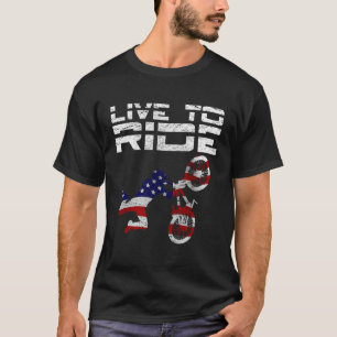 Live To Ride Bmx Bike Rider Motocross Racing Sayin T-Shirt