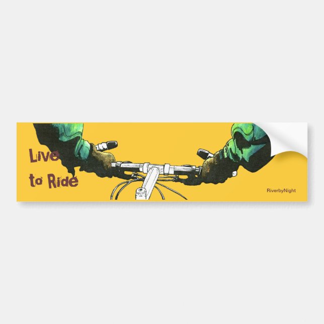 Live to Ride (green) Bumper Sticker (Front)
