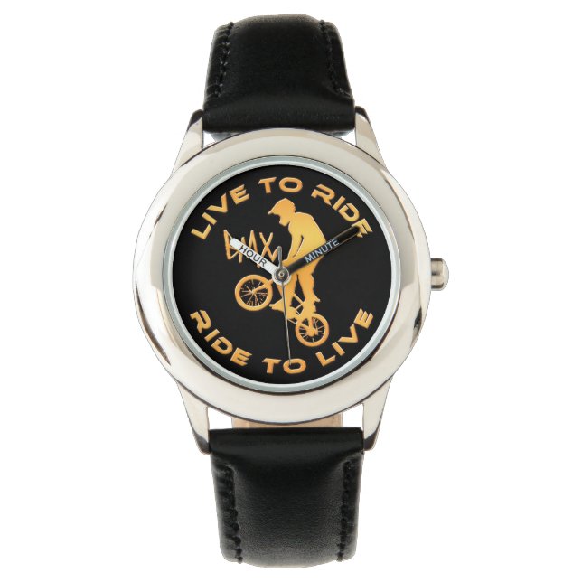 Live To Ride Ride To Live BMX Watch (Front)