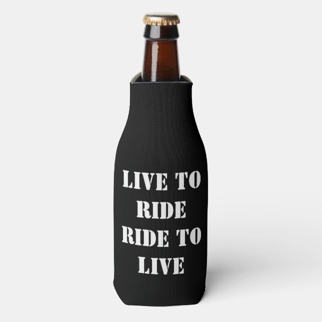 LIVE TO RIDE RIDE TO LIVE BOTTLE COOLER (Bottle Front)