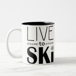 Live to Ski Mug