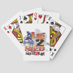 Live to Sled Sled To Live Playing Cards