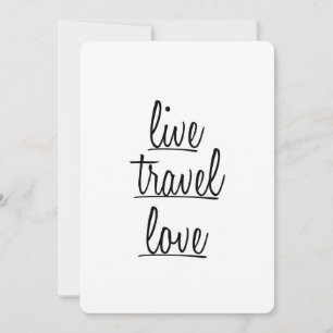 Live Travel Love Typography in Black